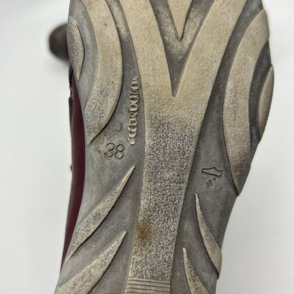 Remonte Slip On Leather Comfort Shoes WMN US7.5-8 EU38 Red/Gray Fashion Walking - Picture 5 of 6